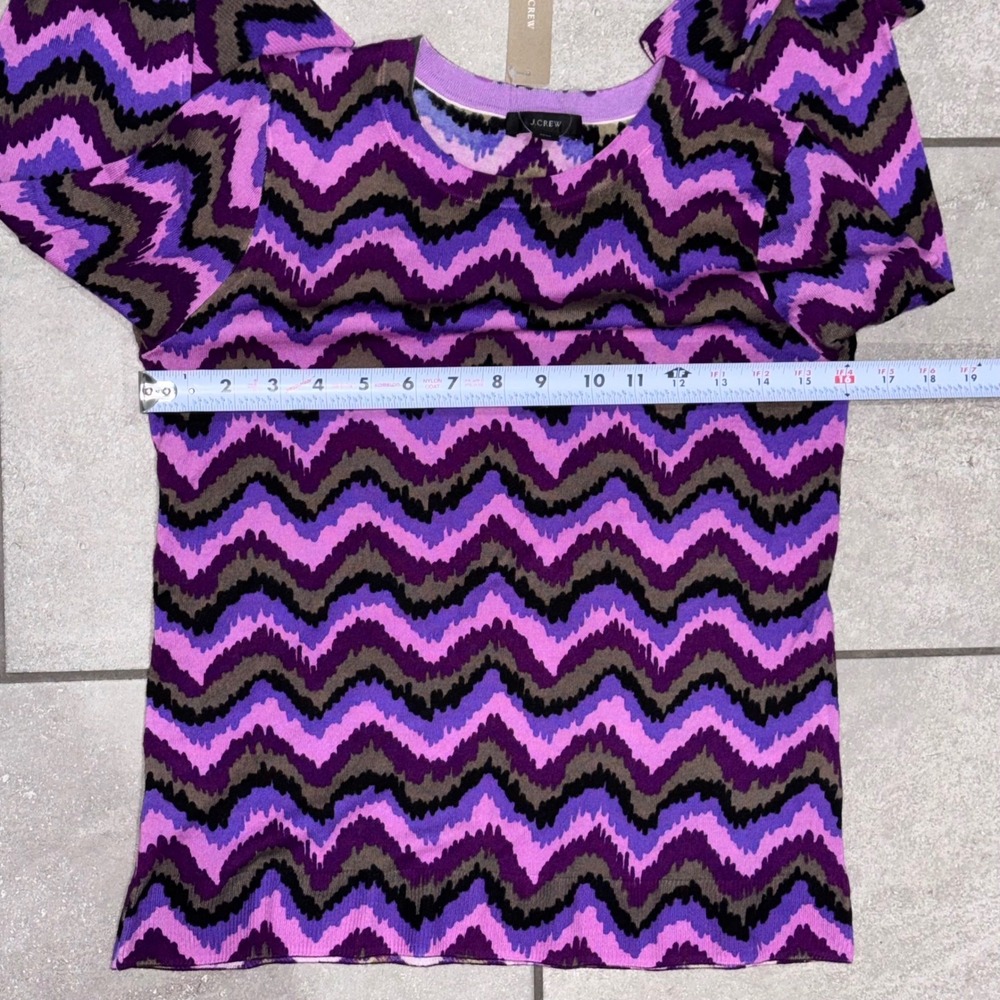 J.Crew Tippi Pullover Merino Wool Zig Zag Chevron Knit Sweater XS‎ NWT - Picture 10 of 11